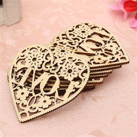 Decorative wooden letters come in different fonts and shapes. 10x Laser Cut Decorative Heart Unfinished Wooden Shapes ...
