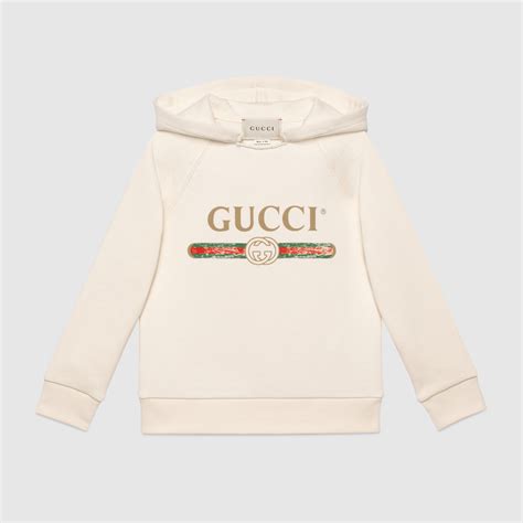 Kinder Pullover Mit Gucci Logo In Weiße Baumwolle Gucci De