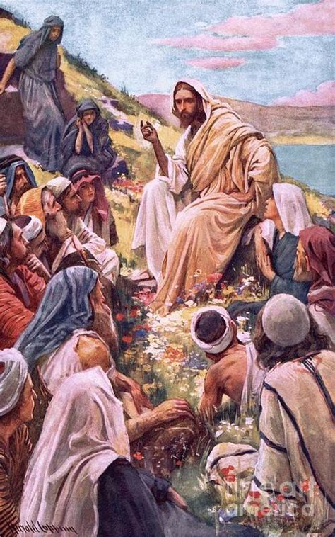 The Sermon On The Mount Art Print By Harold Copping