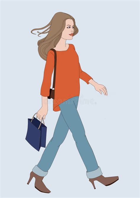 Fashion Girl Stock Illustration Illustration Of Shoping 37857535