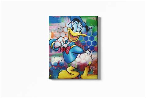 Donald Duck Artdonald Duck Wall Artdonald Duck Art Printdonald Duck