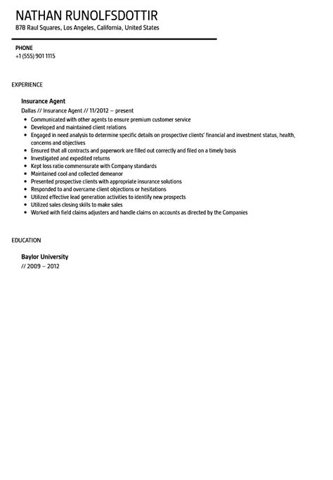 Insurance agent resume examples and writing guide with samples per resume section. Insurance Agent Resume Sample | Velvet Jobs