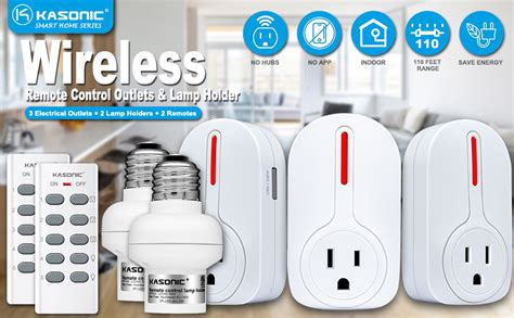 Wireless Remote Control Outlets And Light Sockets Kasonic Smart Home Etl