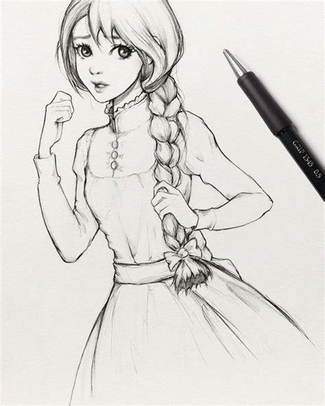 40 Beautiful Anime Girl Pencil Sketch