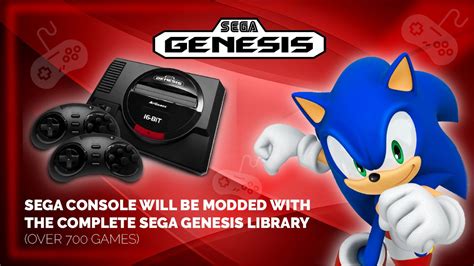 Sega Genesis Game Console Mod Service Over 1700 Classic Sega Games