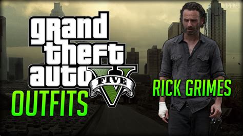 Gta Outfits How To Make Rick Grimes The Walking Dead Youtube