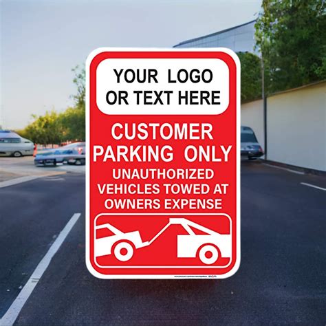 Signways Custom Customer Parking Only Signhigh Quality Reflective