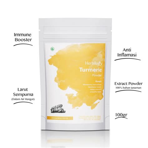 Jual Herbilogy Extract Powder Turmeric 100gr Kunyit Shopee Indonesia