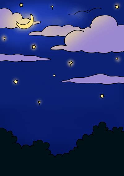 How To Draw A Night Sky Really Easy Drawing Tutorial Easy Drawings