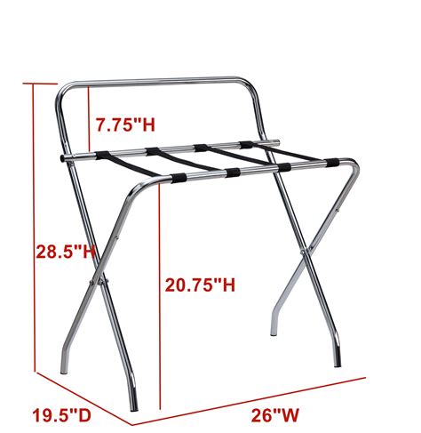 Foldable Luggage Rack Suitcase Stand With Back 2kfurniture