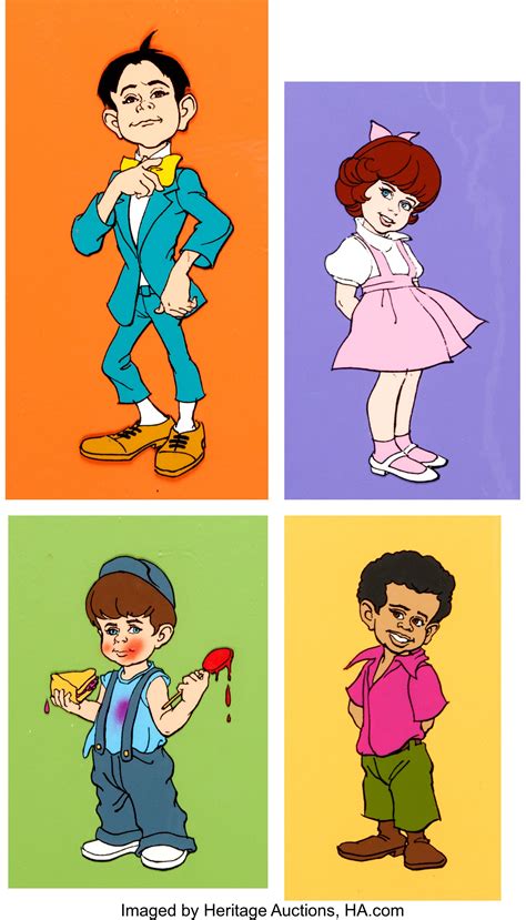 The Little Rascals Color Model Cels Group Of 4 Hanna Barbera C Lot