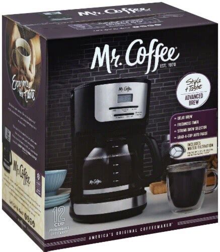 Mr Coffee Advanced Brew Programmable Coffee Maker Black 12 C Kroger