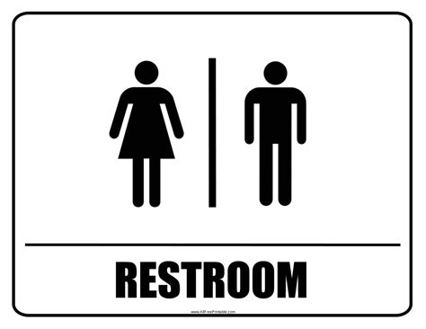 restroom signs poster template