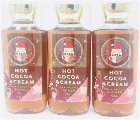 hot cocoa and cream bath and body works shower gel body wash bubble 10 oz set of 3 ebay