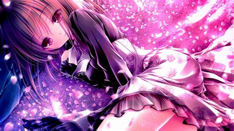 Fondos De Pantalla Anime Chicas Anime Púrpura Rosado Ojos Morados