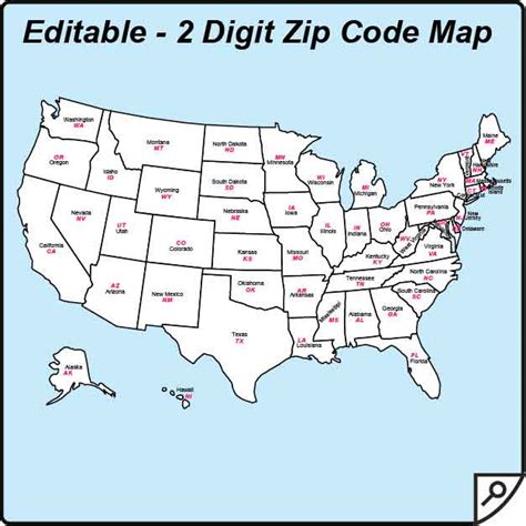 Us States Map With Zip Codes