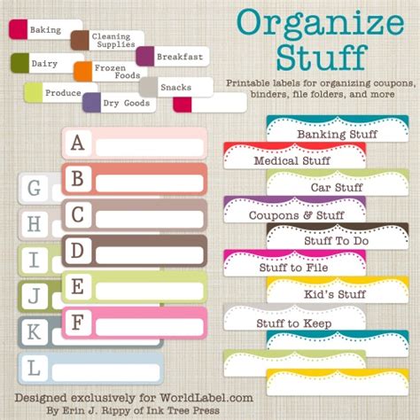 Quickly create label of any size and highlight your brand or product. Organizing Labels for more stuff design 2! | Worldlabel Blog