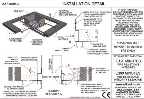 Actionair Fire And Smoke Damper Installation Manual Swegon Air Management