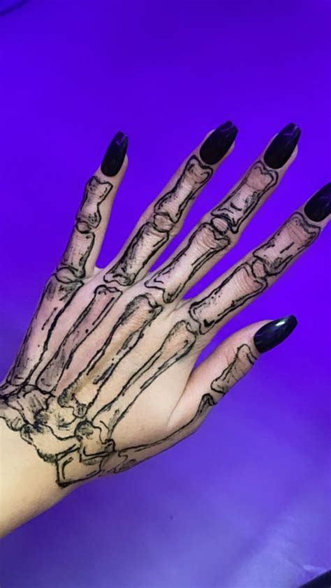 Skeleton Hand Tattoos Skeleton Hand Tattoo Halloween Makeup Pretty