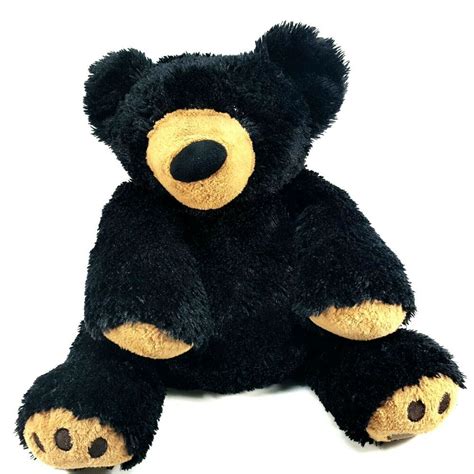 Toys R Us Black Brown Soft Floppy Teddy Bear Stuffed Animal 24 Plush