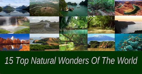 15 Top Natural Wonders Of The World Ppt Powerpoint
