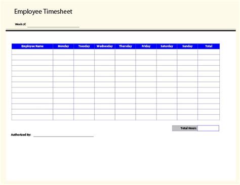 Excel Templates Blank Employee Timesheet Template Excel Tmp