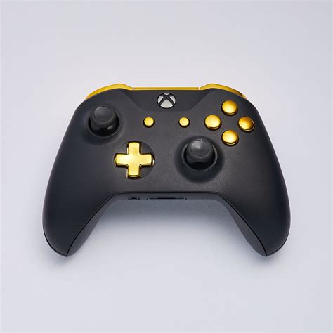 Xbox One S Custom Controller Matte Black Gold Edition