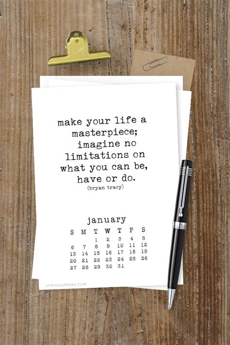 Free Printable Calendar With Inspirational Quotes That Are Sure To Inspire