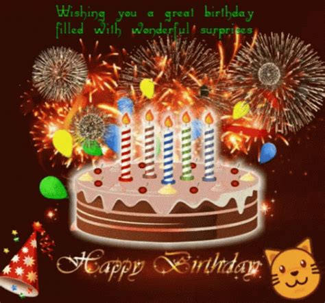 Happy birthday gifs images lets you send cute and beautiful gif animations to your friends, family members and loved ones for free. Happy Birthday Birthday Cake GIF - HappyBirthday BirthdayCake Fireworks - Discover & Share GIFs