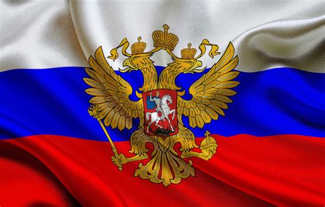 Wallpaper Coat Of Arms The Flag Of Russia The Flag Of The Russian