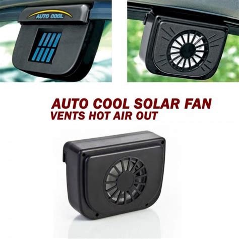 Auto Car Window Air Vent Cooling Fan Solar Powered Motion Auto Air Vent