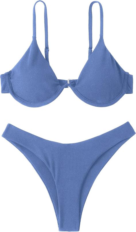 Buy Verdusa Women S 2 Piece Triangle Bikini High Cut Bathing Suit Swimsuit Online At Lowest