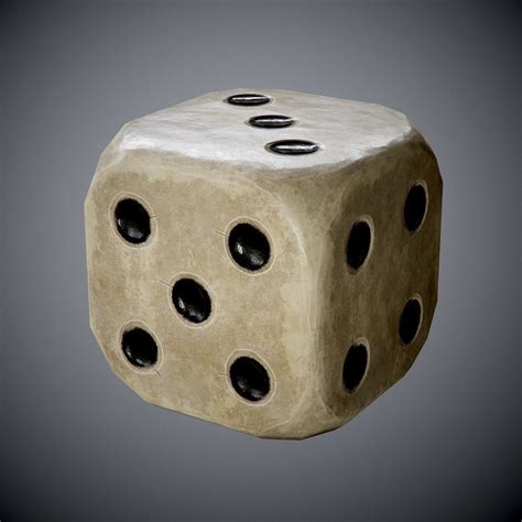 3d Model Antique Dice Pbr Game Ready Vr Ar Low Poly Cgtrader