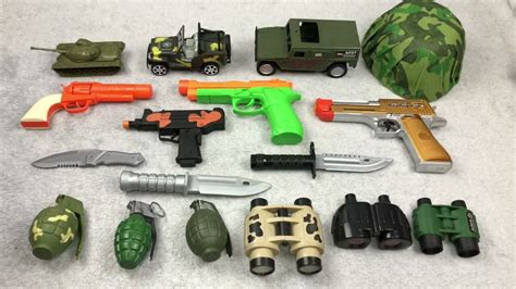 Army Toy Guns Box Of Toys Grenades Military Vehicles Youtube