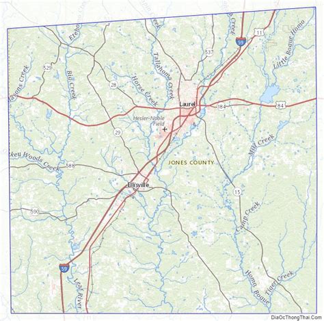 Map Of Jones County Mississippi