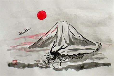 Views of japan drawing series. Japanese Ink-Painting (Sumi-e) (East Village) - Resobox | Japanese Culture, Japanese Art