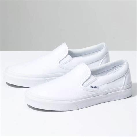 Vn000zbuens Vans Classic Slip On Shoes True White Kids 10 Youth