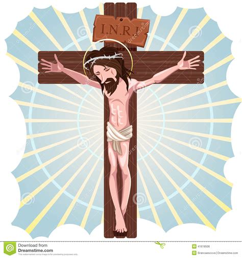 A Crucificação Do Jesus Cristo Ilustração Do Vetor Ilustração De