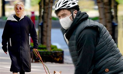 Hugh Jackman Dons A Face Mask While Riding His Bike In New