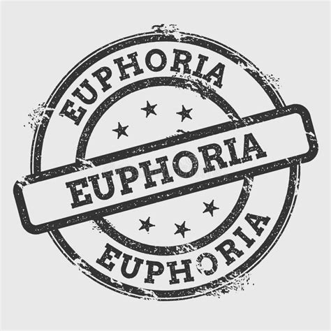Euphoria Rubber Stamp Isolated On White Stock Vector Illustration Of