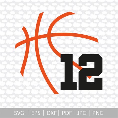 Basketball Svg Svg Pdf Clip Art Basketball Number Etsy