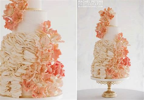 Peach Wedding Cakes Cake Geek Magazine