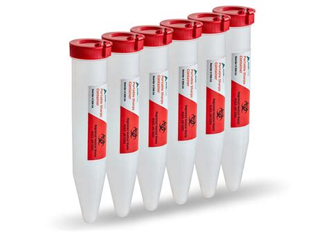 Sharps And Needle Disposal Container 1 Quart 6 Pack Alpine