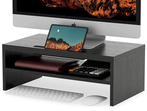 Fitueyes Monitor Stand Tier Computer Monitor Riser With Inch Shelf