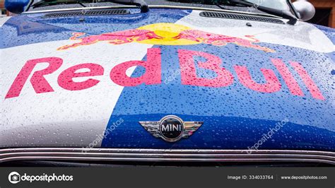 Red Bull Mini Cooper Publicity Car Stock Editorial Photo © Pellinni