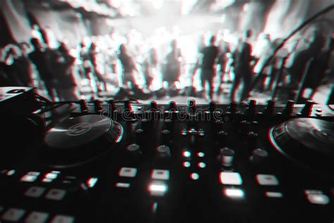 Mixer And Dj Booth In The Nightclub At Party Stock Image Image Of Clubbing Disc 191582209