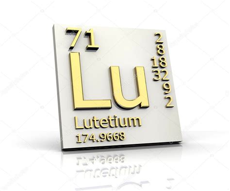 Lutetium Form Periodic Table Of Elements — Stock Photo © Fambros 6285333