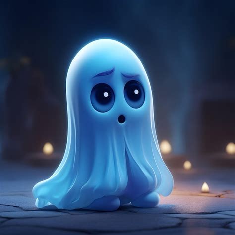 Premium Ai Image Adorable Sad Ghost By Jessiav In The Style Of