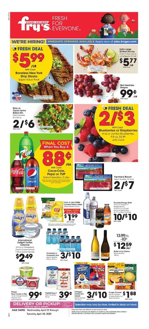 Frys Food Weekly Ad Valid Apr 22 Apr 28 2020 Early Ad Preview