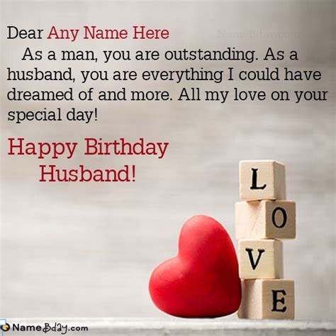 Create Birthday Wishes For Husband With Love